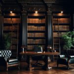 photo of a tudor style library